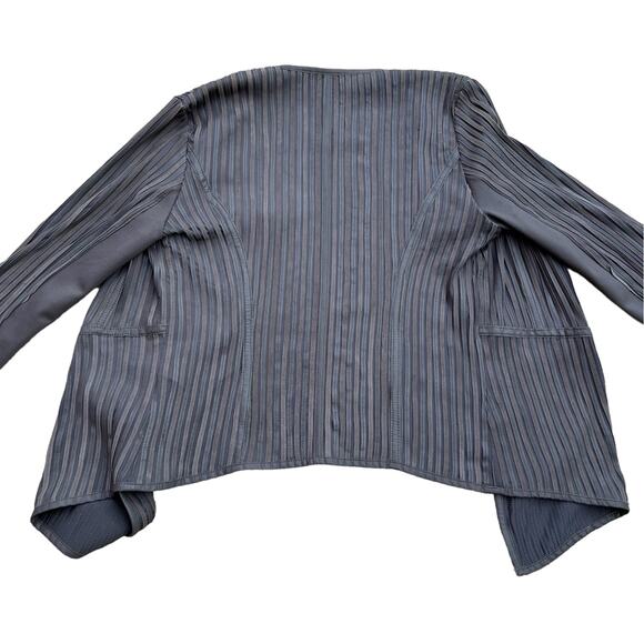 My Tribe Genuine Leather Stripes Cardigan Sz S - Picture 4 of 5